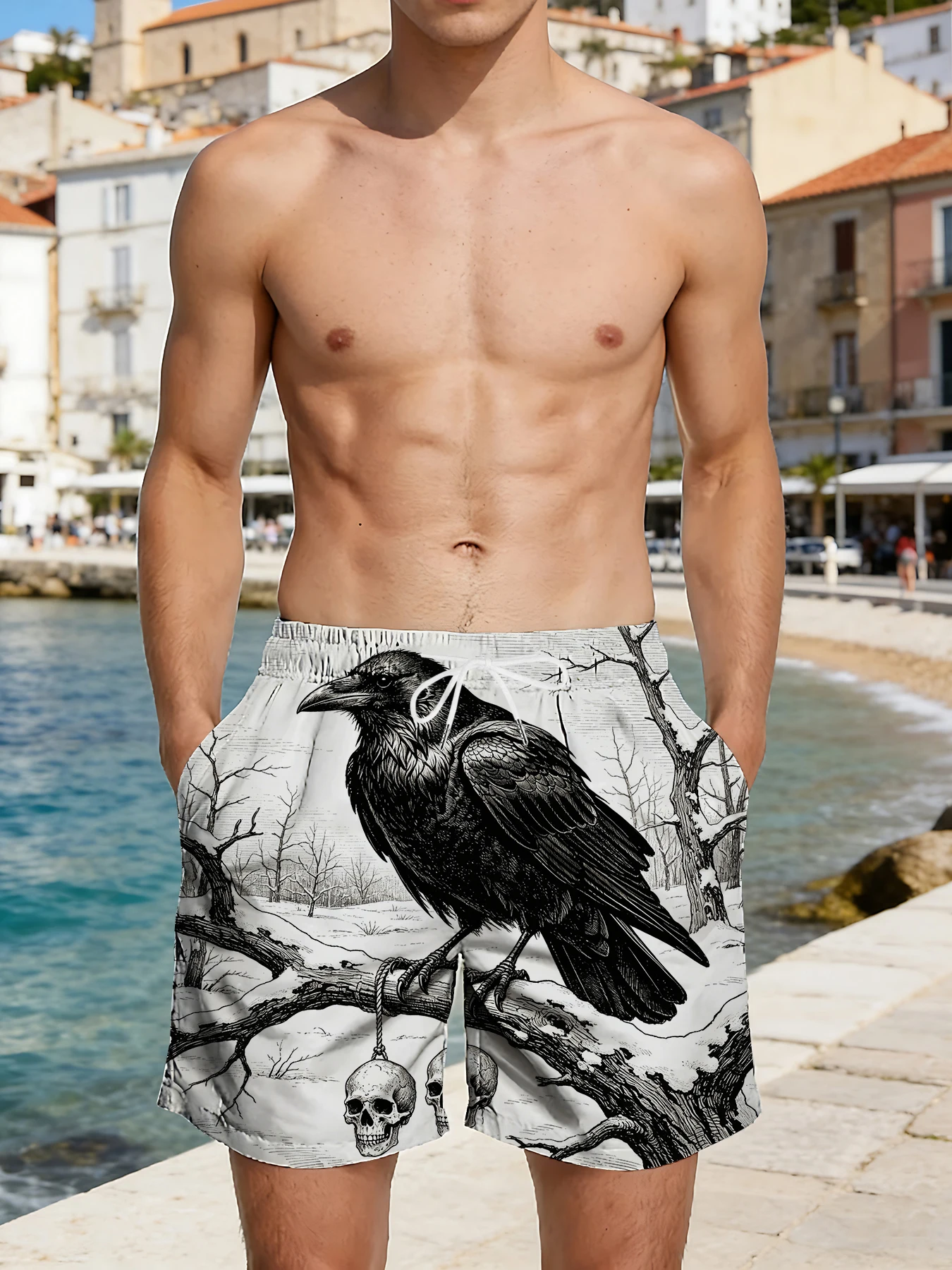 Men Print Casual Drawstring Shorts Summer Loose Beach Streetwear Board Shorts
Men Print Casual Drawstring Shorts Summer Loose Beach Streetwear Board Shorts