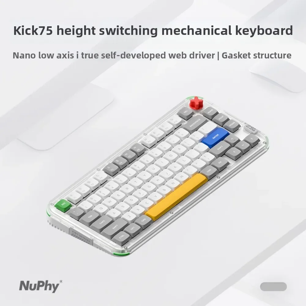 NuPhy Kick75 механическая клавиатура беспроводная Bluetooth офисная индивидуальная RGB трехрежимная 1000 Гц эргономичный дизайн ABS пластик 80 клавиш
NuPhy Kick75 механическая клавиатура беспроводная Bluetooth офисная индивидуальная RGB трехрежимная 1000 Гц эргономичный дизайн ABS пластик 80 клавиш