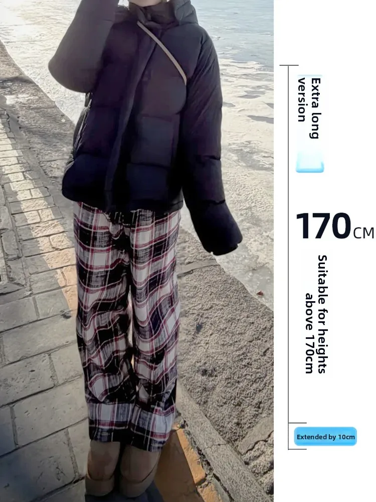 Женские брюки с высокой талией в клетку, широкие, осенне-зимние, повседневные, модные, удлиненные, комфортные, свободного кроя
Женские брюки с высокой талией в клетку, широкие, осенне-зимние, повседневные, модные, удлиненные, комфортные, свободного кроя