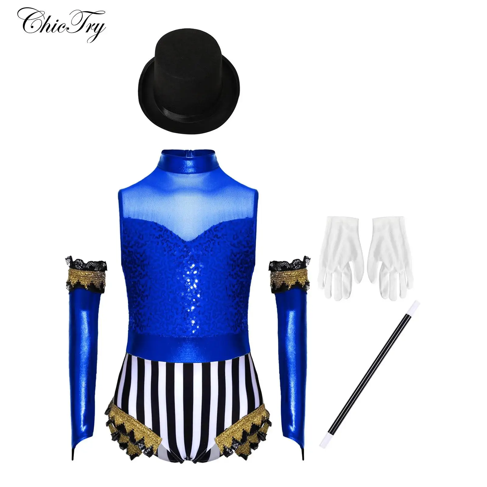 Girls Kids Circus Magician Cosplay Costume Halloween Cosplay Leotard Themed Party Hat Magic Wand Gloves Sets Carnival Dress Up
Girls Kids Circus Magician Cosplay Costume Halloween Cosplay Leotard Themed Party Hat Magic Wand Gloves Sets Carnival Dress Up