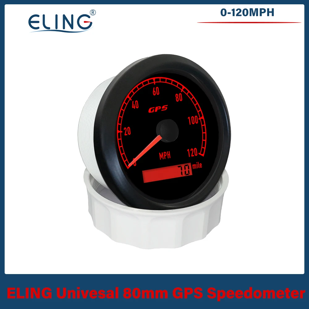 ELING 80mm GPS Speedometer 0-80MPH 0-120MPH Odometer with 7 Colors Backlights 12V 24V Universal for Motorcycle Auto RV Boat
ELING 80mm GPS Speedometer 0-80MPH 0-120MPH Odometer with 7 Colors Backlights 12V 24V Universal for Motorcycle Auto RV Boat