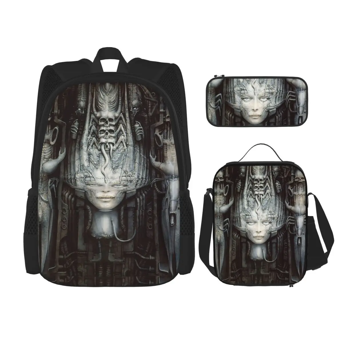 Hr Giger - Li - Painting Backpacks Boys Girls Bookbag Students School Bags Kids Rucksack Lunch Bag Pen Bag Three-Piece Set
Hr Giger - Li - Painting Backpacks Boys Girls Bookbag Students School Bags Kids Rucksack Lunch Bag Pen Bag Three-Piece Set