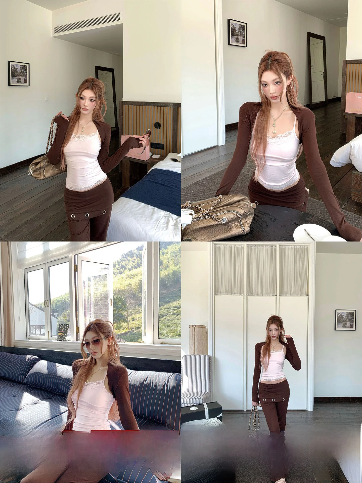 Комплект из двух предметов: укороченный топ с кружевными вставками и кардиган. Нежный, мягкий, уютный, свободный крой. Женский жилет для ранней весны.
Комплект из двух предметов: укороченный топ с кружевными вставками и кардиган. Нежный, мягкий, уютный, свободный крой. Женский жилет для ранней весны.