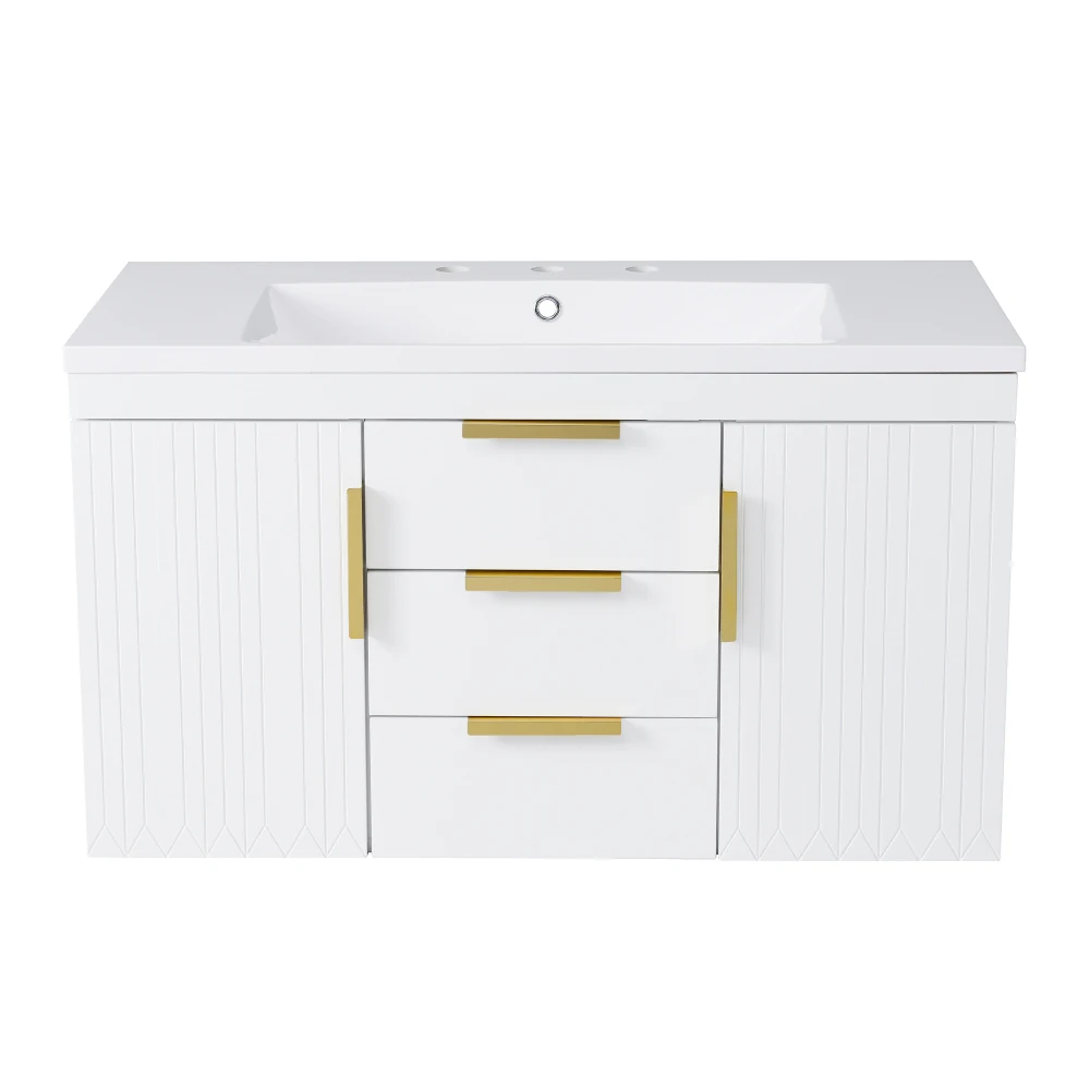 36 inch wall mounted bathroom vanity, floating bathroom storage cabinet with 2 drawers, solid wood bathroom cabinet
36 inch wall mounted bathroom vanity, floating bathroom storage cabinet with 2 drawers, solid wood bathroom cabinet