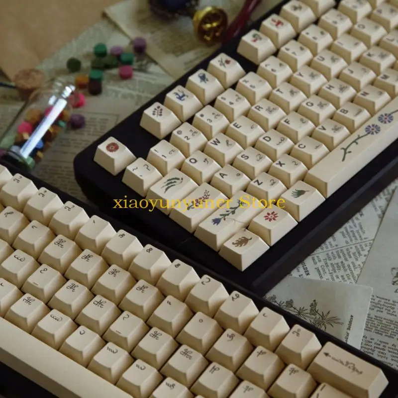 135 Keycaps Ergonomic PBT Keycap Set Mysterious Voynich Manuscript Theme Perfectly For Enhancing Desktop Aesthetics P9JB
135 Keycaps Ergonomic PBT Keycap Set Mysterious Voynich Manuscript Theme Perfectly For Enhancing Desktop Aesthetics P9JB