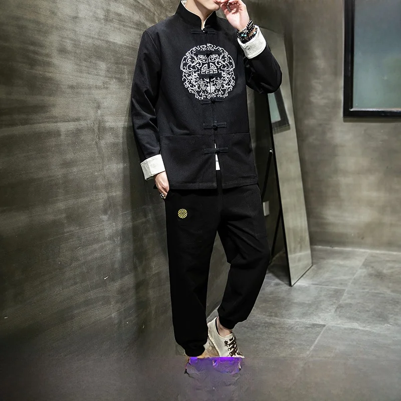 Мужской рабочий костюм для массажистов в стиле китайской медицины: хлопково-льняной комплект, традиционный ханьфу, повседневный, однотонный, осенний
Мужской рабочий костюм для массажистов в стиле китайской медицины: хлопково-льняной комплект, традиционный ханьфу, повседневный, однотонный, осенний