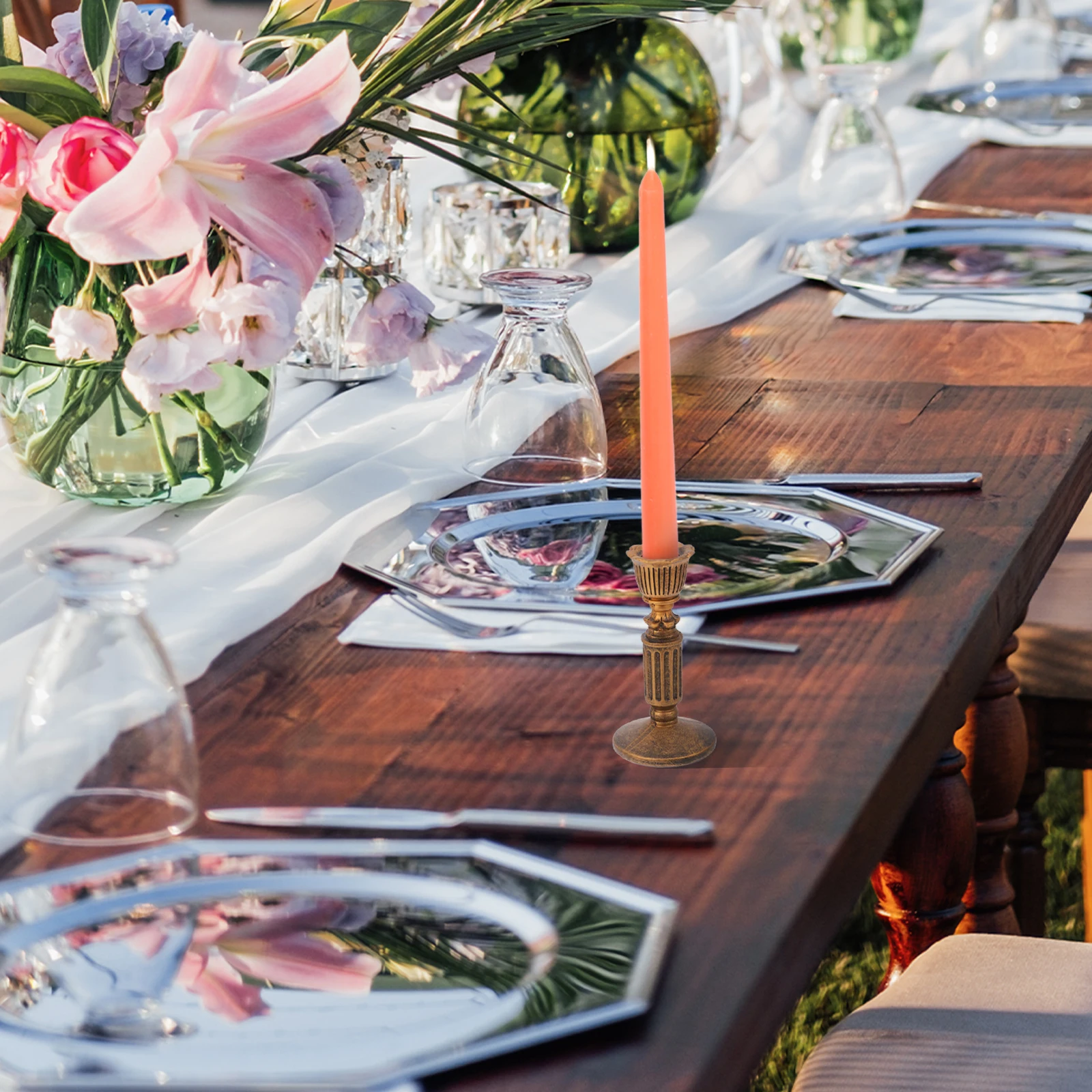 Vintage Holder, Taper Candlestick Holder For Table Centerpiece, Farmhouse Living Room Bedroom Decor, Resin
Vintage Holder, Taper Candlestick Holder For Table Centerpiece, Farmhouse Living Room Bedroom Decor, Resin