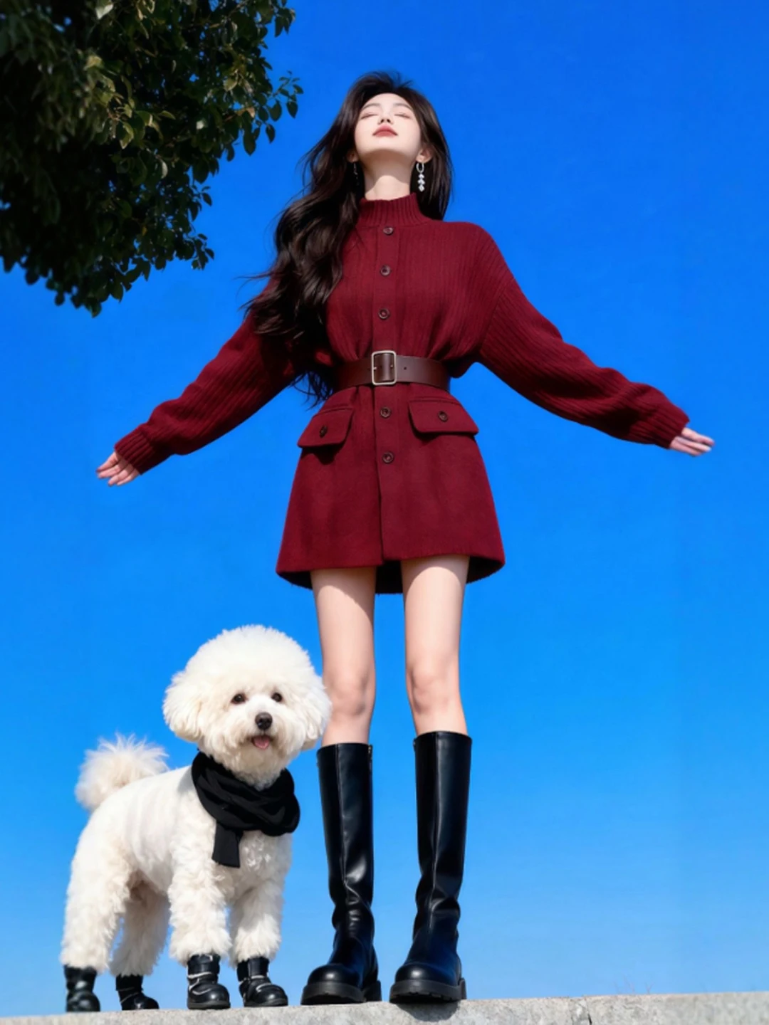 Уникальная красивая красная вязаная юбка с высоким воротником Dr. Thi, теплая, модная, повседневная, для работы и дома
Уникальная красивая красная вязаная юбка с высоким воротником Dr. Thi, теплая, модная, повседневная, для работы и дома