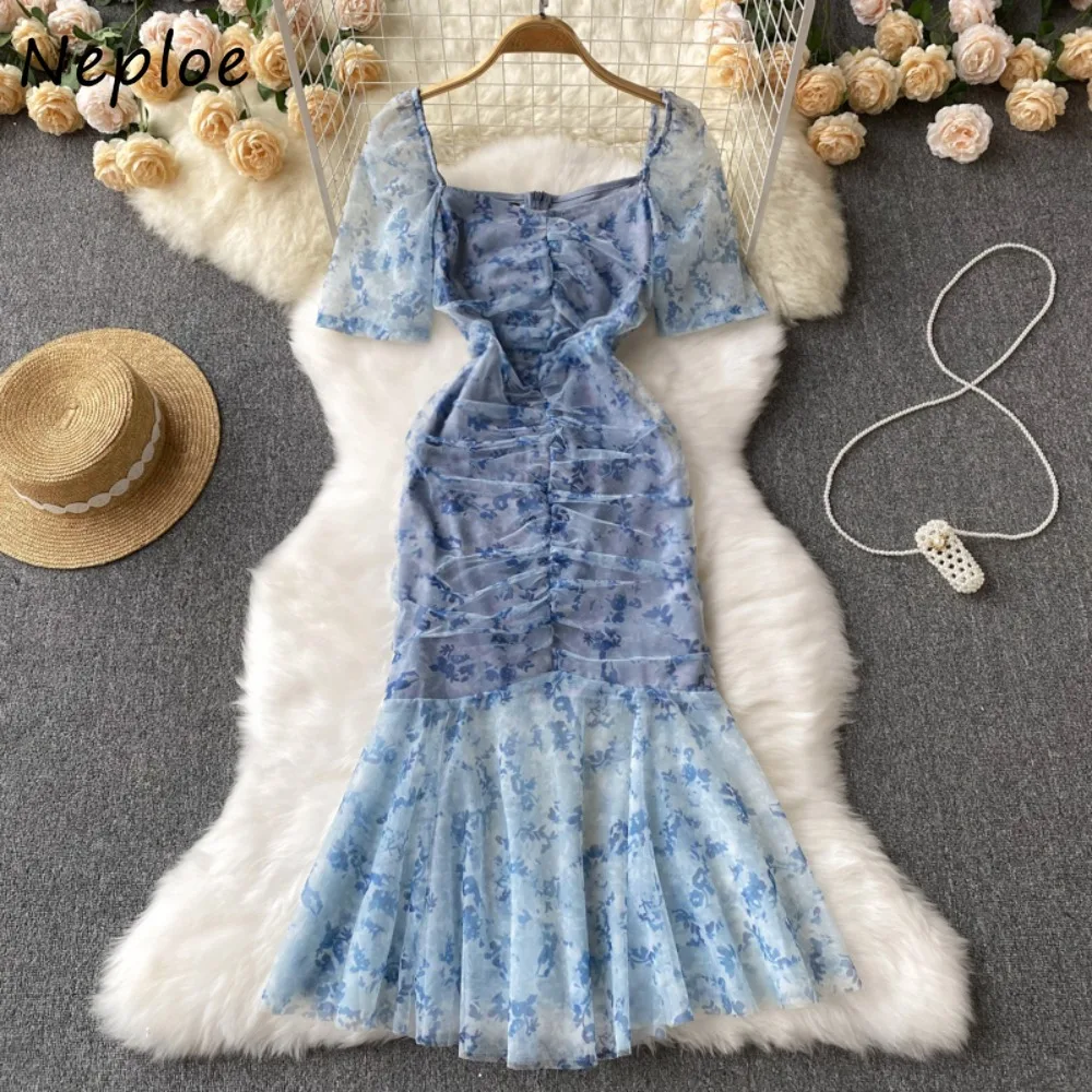 Neploe Fresh Sweet квадратный воротник с короткими рукавами и принтом Vestidos Slim Fit лоскутное сетчатое облегающее платье русалки с рюшами плиссированный халат
Neploe Fresh Sweet квадратный воротник с короткими рукавами и принтом Vestidos Slim Fit лоскутное сетчатое облегающее платье русалки с рюшами плиссированный халат