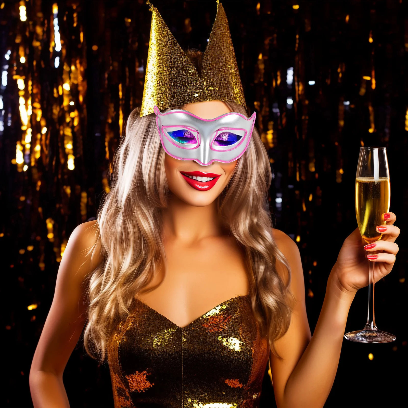 Unique Half Mask Glowing Masquerade Party Cosplay Mask Luminous Halloween Costume Prop Cosplay Masks Costume Masks
Unique Half Mask Glowing Masquerade Party Cosplay Mask Luminous Halloween Costume Prop Cosplay Masks Costume Masks