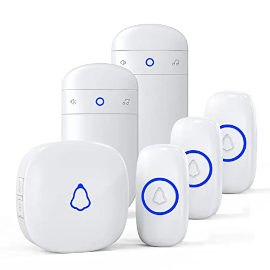 SECRUI Wireless Doorbell, Waterproof Mini Doorbell 1, 000ft Range 110dB Mute Mode 58 Door Chimes and Colorful LED Flashing - Wh
SECRUI Wireless Doorbell, Waterproof Mini Doorbell 1, 000ft Range 110dB Mute Mode 58 Door Chimes and Colorful LED Flashing - Wh