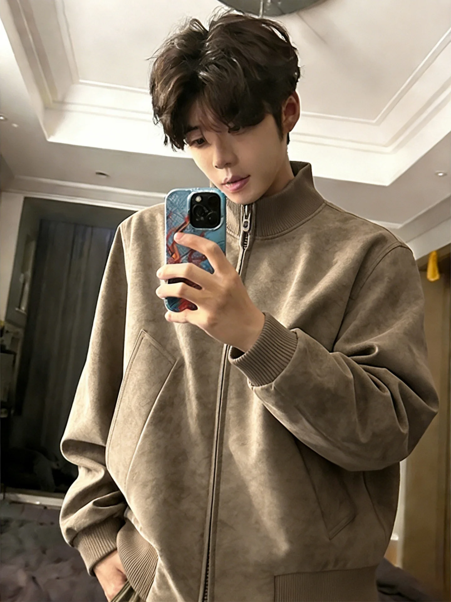 Мужская кожаная куртка с эффектом окрашивания, утепленная флисом, в винтажном стиле, для весеннего сезона, повседневная верхняя одежда на молнии
Мужская кожаная куртка с эффектом окрашивания, утепленная флисом, в винтажном стиле, для весеннего сезона, повседневная верхняя одежда на молнии