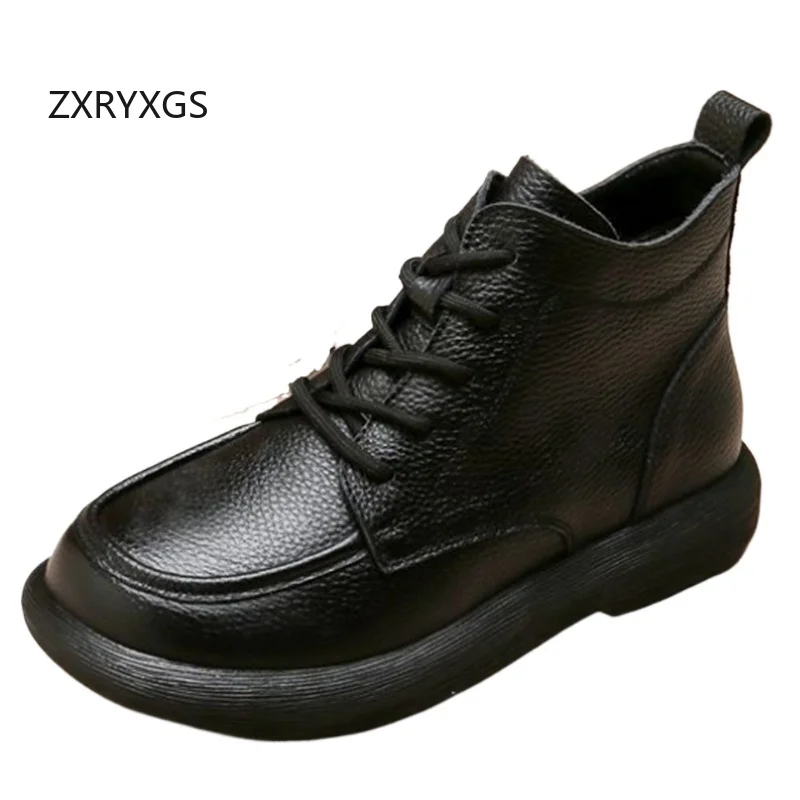 ZXRYXGS Cross Strap Premium Cowhide Leather Boots Single Flat Shoes Woman 2025 Autumn Winter Wool Boots Comfort Warm Snow Boots
ZXRYXGS Cross Strap Premium Cowhide Leather Boots Single Flat Shoes Woman 2025 Autumn Winter Wool Boots Comfort Warm Snow Boots