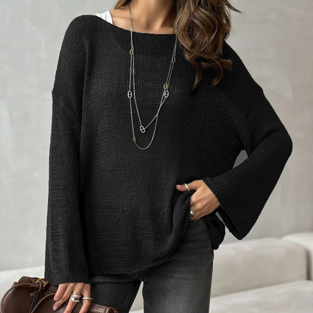 Women's Simple Solid Color Long Sleeve Sweater Spring Knitted Hollow Top Loose Casual Versatile Pullover
Women's Simple Solid Color Long Sleeve Sweater Spring Knitted Hollow Top Loose Casual Versatile Pullover