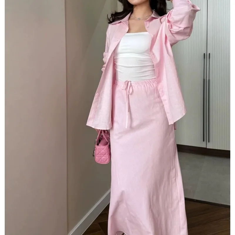 2026 Spring and Autumn New Blouse Long-sleeved Top High Waist Lace-up Skirt Set
2026 Spring and Autumn New Blouse Long-sleeved Top High Waist Lace-up Skirt Set