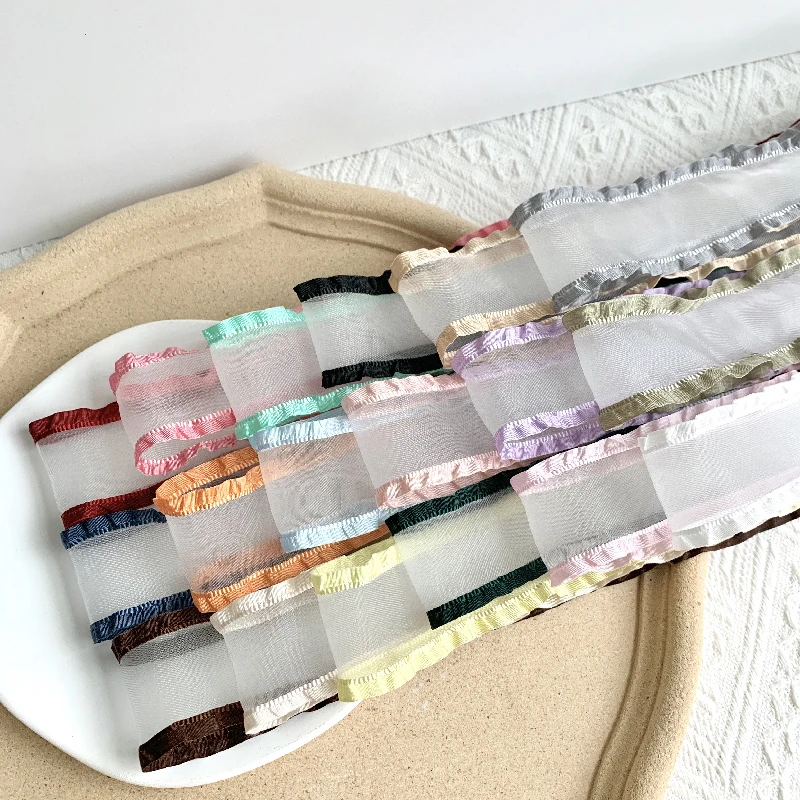 Korean Ruffle Frill Organza Ribbon Satin Mesh Tulle For Headwear Hair Bow Making Handmade Accessories Material Arts and Crafts
Korean Ruffle Frill Organza Ribbon Satin Mesh Tulle For Headwear Hair Bow Making Handmade Accessories Material Arts and Crafts