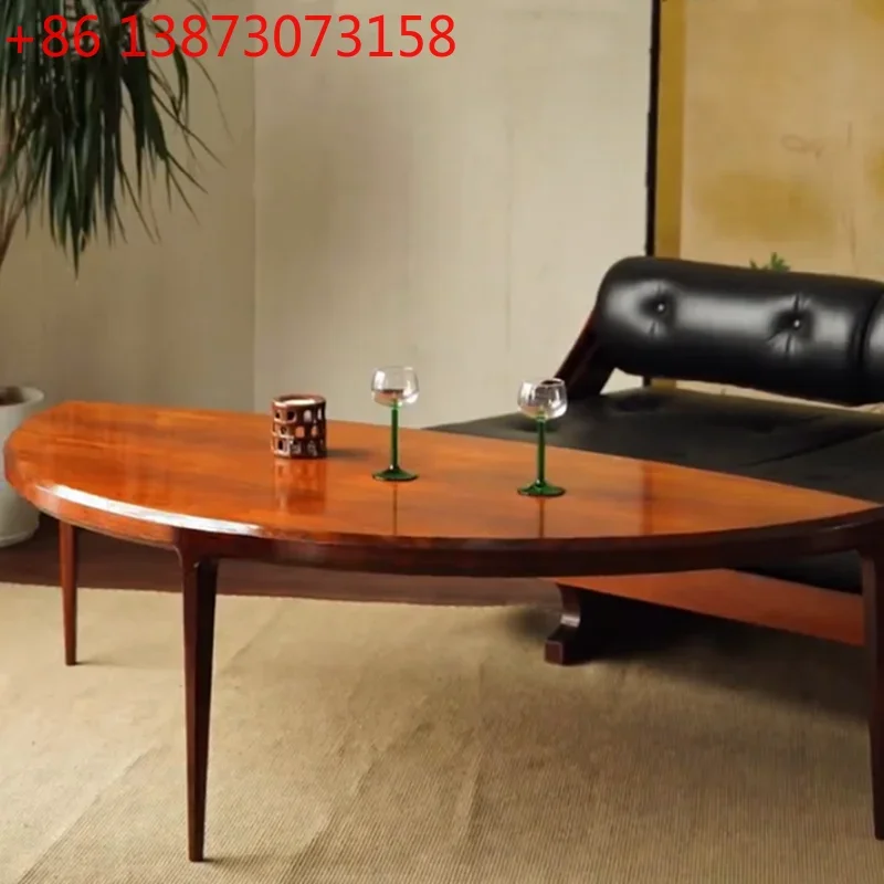 Danish medieval style half-moon coffee table vintage style special-shaped coffee table designer Nordic living room coffee table
Danish medieval style half-moon coffee table vintage style special-shaped coffee table designer Nordic living room coffee table