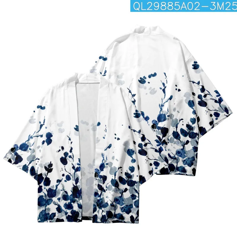 Floral Printed White Streetwear Men Women Japanese Kimono Beach Shorts Yukata Shirt Haori Cardigan Cosplay
Floral Printed White Streetwear Men Women Japanese Kimono Beach Shorts Yukata Shirt Haori Cardigan Cosplay