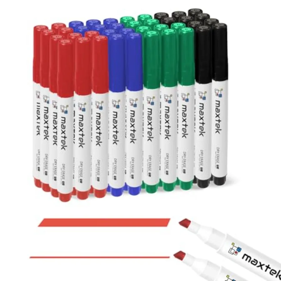Low Odor Dry Erase Markers Chisel Tip, Assorted Whiteboard Markers for Classroom, Teachers, Office, School Supplies
Low Odor Dry Erase Markers Chisel Tip, Assorted Whiteboard Markers for Classroom, Teachers, Office, School Supplies