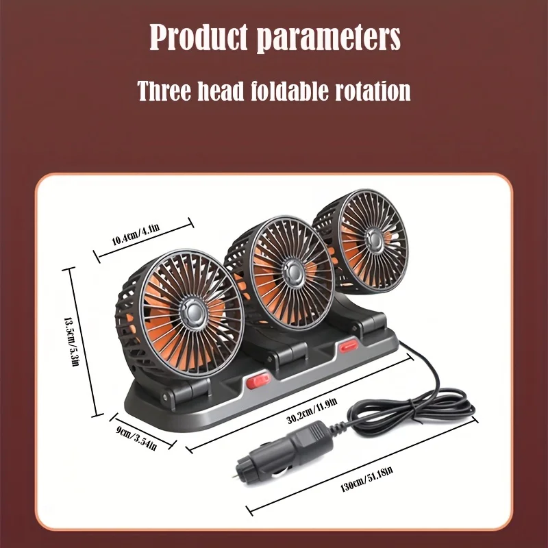 24V/12V USB Car Fan Keep Your Vehicle Cool & Refreshed with This Powerful Three-Head Fan!
24V/12V USB Car Fan Keep Your Vehicle Cool & Refreshed with This Powerful Three-Head Fan!