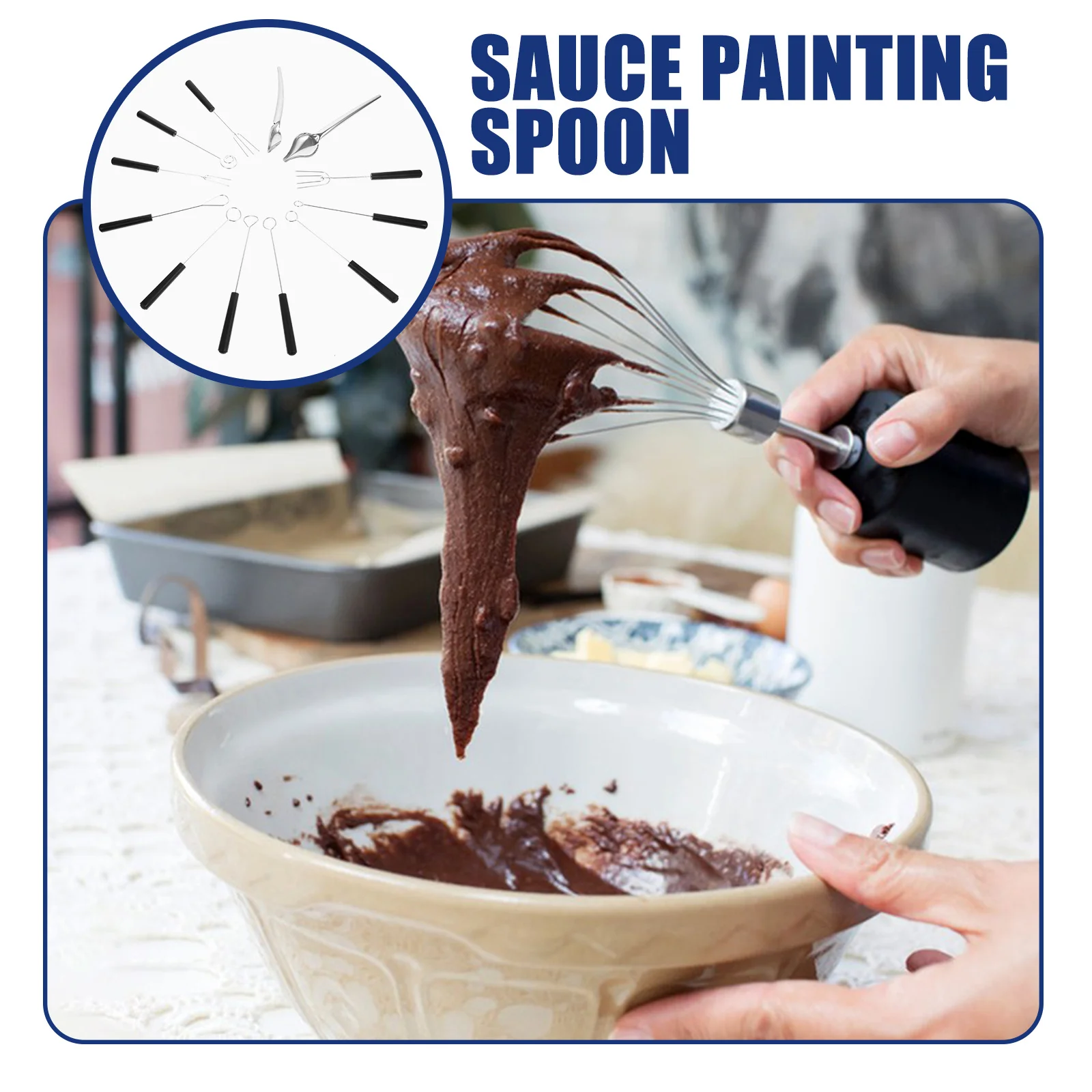 1Set Stainless Steel Sauce Drawing Spoon Set Exquisite Design Culinary Decorating Utensils for Desserts Sauces Chocolate Dipping
1Set Stainless Steel Sauce Drawing Spoon Set Exquisite Design Culinary Decorating Utensils for Desserts Sauces Chocolate Dipping