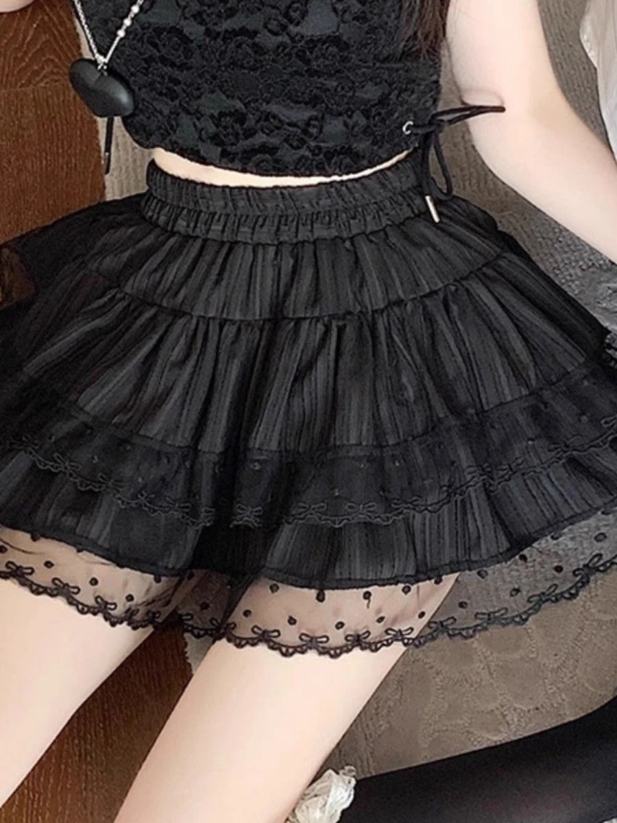 Unique Puffy Black Skirt Women's Spring Summer Small Size Half-length Flounce A-line Short Skirt Cake Skirt High Waist
Unique Puffy Black Skirt Women's Spring Summer Small Size Half-length Flounce A-line Short Skirt Cake Skirt High Waist