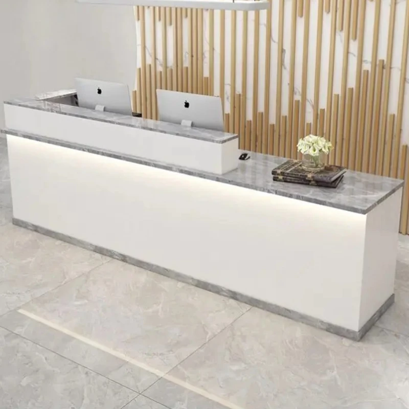 Salon Beauty Light Luxury Style Desks Decoration Counter Reception Desks Beauty Salon Mostrador Negocio Commercial Furniture
Salon Beauty Light Luxury Style Desks Decoration Counter Reception Desks Beauty Salon Mostrador Negocio Commercial Furniture