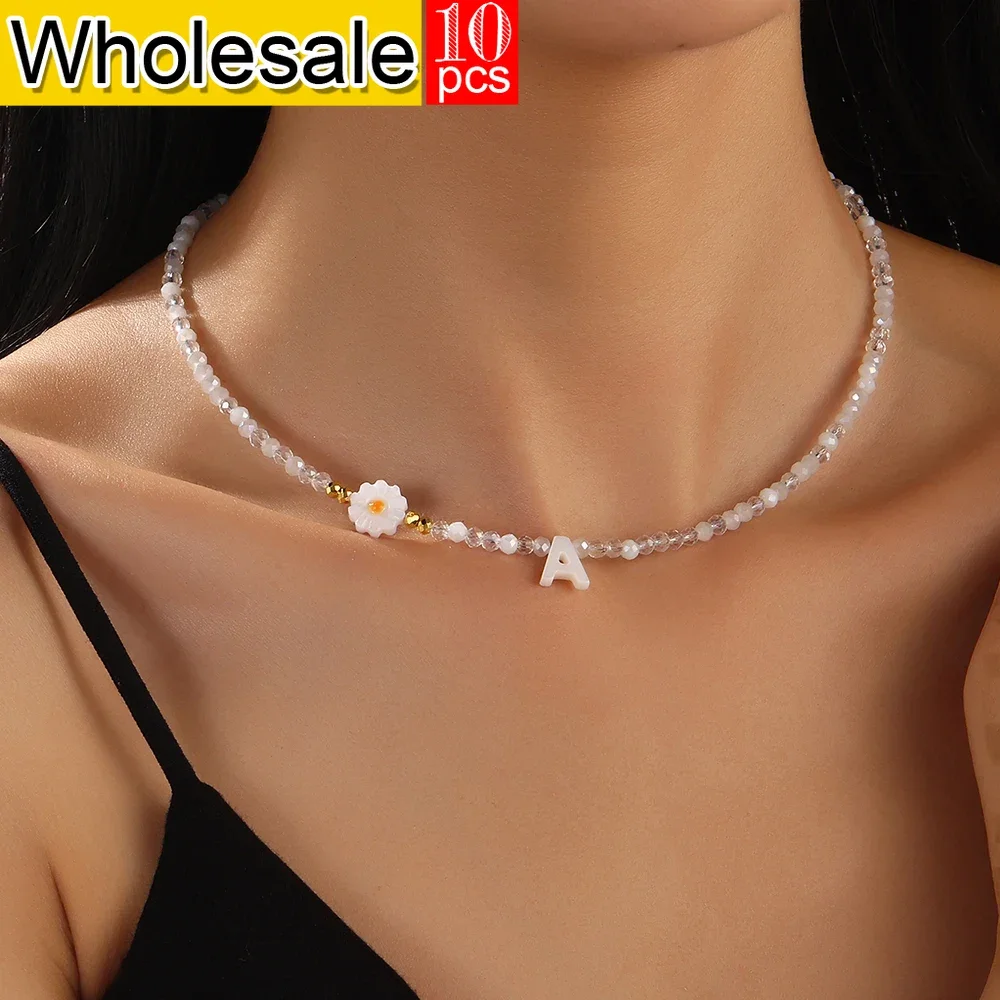 26 letter white transparent crystal bead necklace stainless steel women's jewelry 2024 new product 10PCS
26 letter white transparent crystal bead necklace stainless steel women's jewelry 2024 new product 10PCS