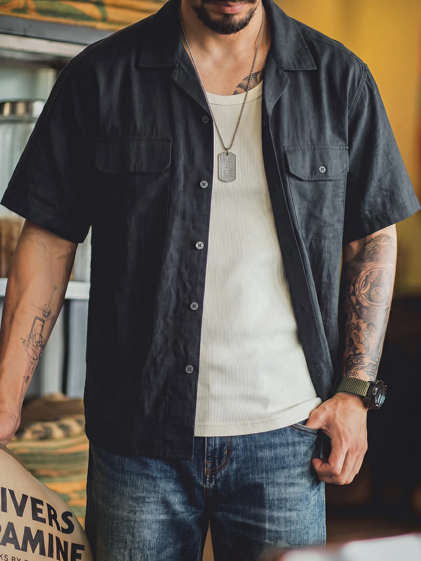 Cuban Collar Short Sleeve Shirt Men's Summer Japanese Style Retro Lyocell Linen Blend Loose Anti-Wrinkle Breathable Workwear ...
Cuban Collar Short Sleeve Shirt Men's Summer Japanese Style Retro Lyocell Linen Blend Loose Anti-Wrinkle Breathable Workwear ...