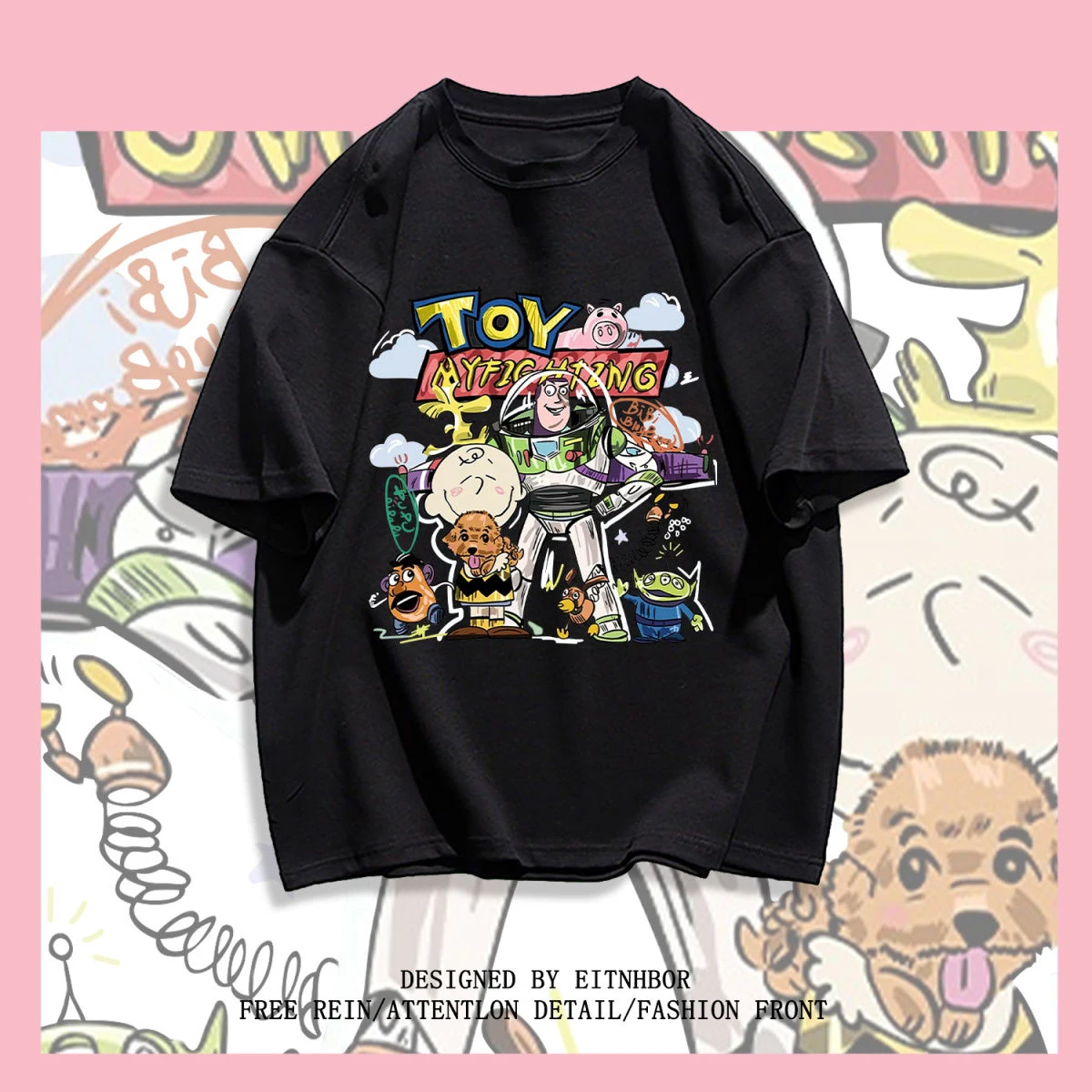 2025 Heavy American Trendy Brand Toy Story Boys and Girls T-shirt Short Sleeve Men's and Women's Casual Loose Summer Street Top
2025 Heavy American Trendy Brand Toy Story Boys and Girls T-shirt Short Sleeve Men's and Women's Casual Loose Summer Street Top
