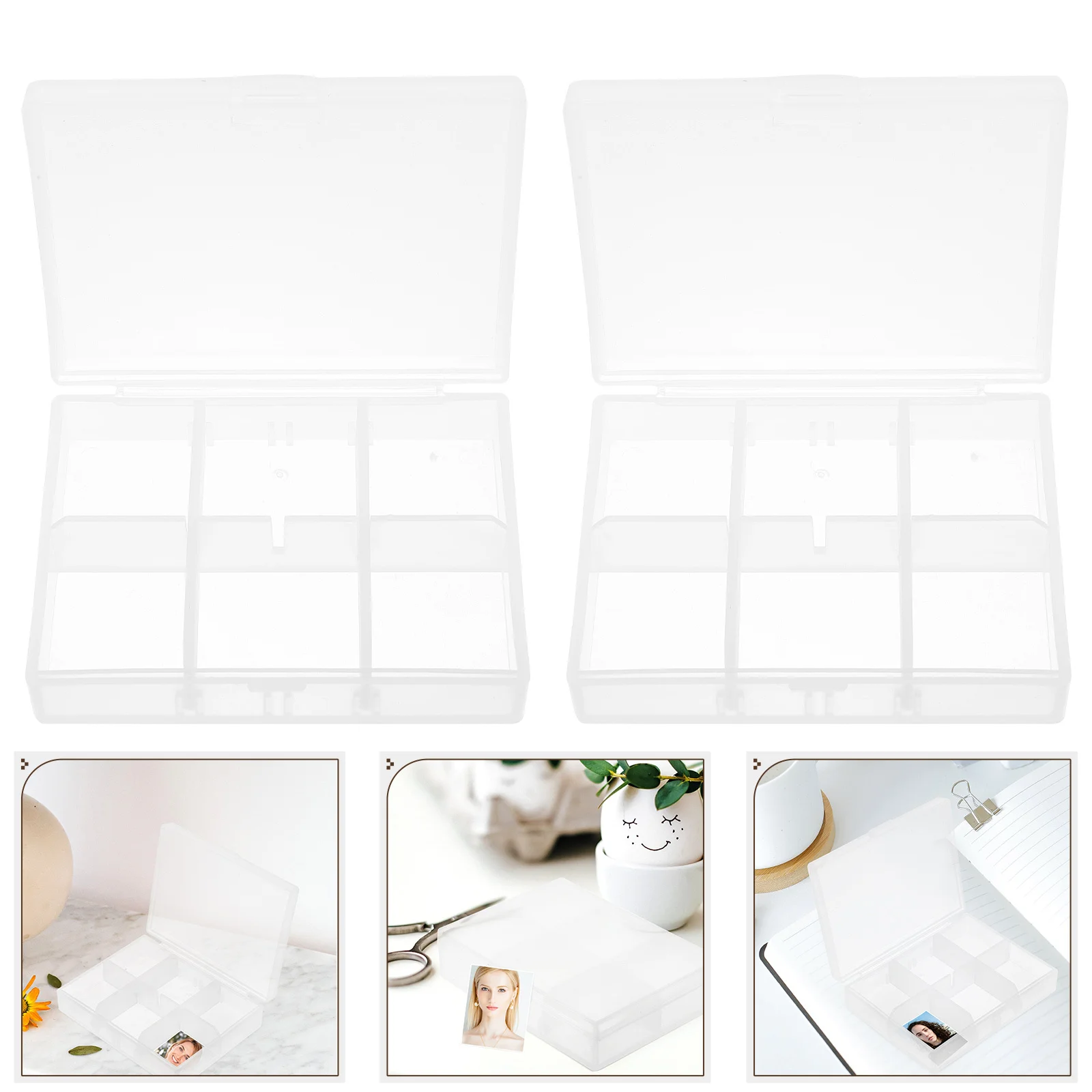 2pcs Transparent Plastic Storage Box 1 Inch Photo Organizer For Small Parts Fasteners Screws Nails Electronic Components 
2pcs Transparent Plastic Storage Box 1 Inch Photo Organizer For Small Parts Fasteners Screws Nails Electronic Components