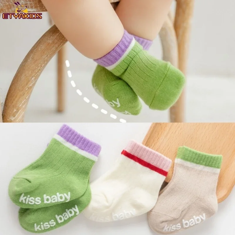Fashion Baby Socks for 0-3 Years Newborn Infant Spring Autumn Short Cotton Sock Matching Color Toddler Floor Sock Soft Anti-slip
Fashion Baby Socks for 0-3 Years Newborn Infant Spring Autumn Short Cotton Sock Matching Color Toddler Floor Sock Soft Anti-slip