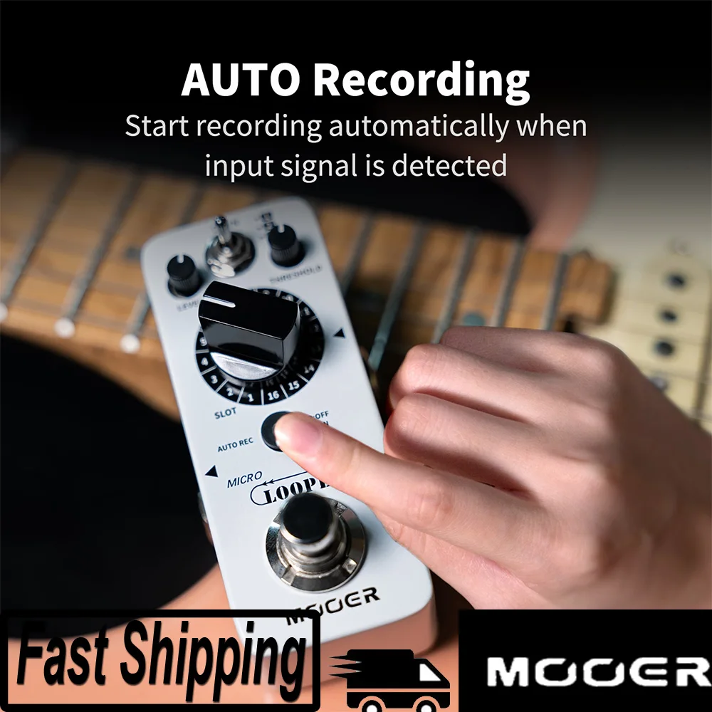 MOOER Micro Looper II Guitar Loop Pedal With 480 Minutes Recording, AUTO REC Function, 3 Saving Banks & 16 Slots Per Bank
MOOER Micro Looper II Guitar Loop Pedal With 480 Minutes Recording, AUTO REC Function, 3 Saving Banks & 16 Slots Per Bank