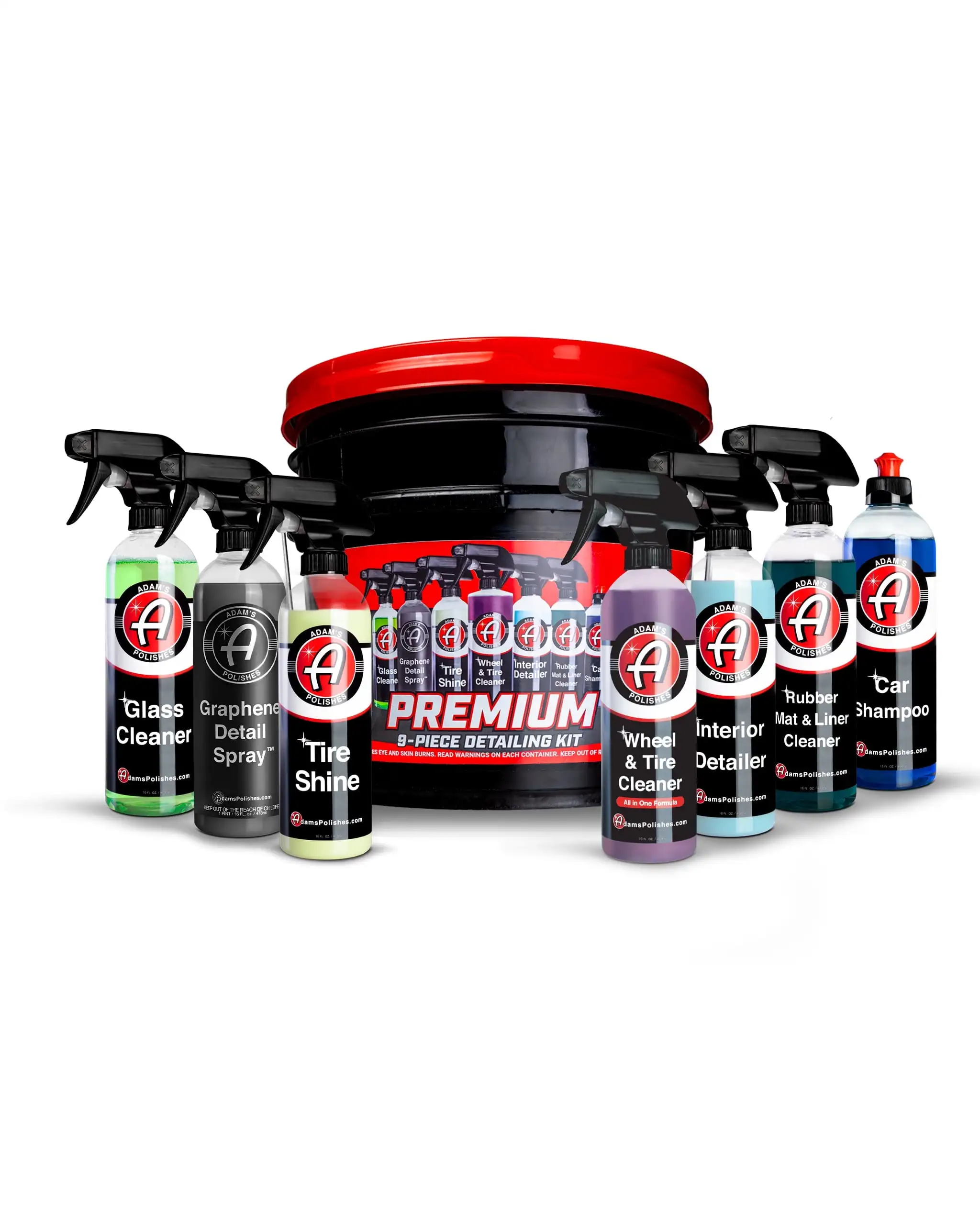 Premium 9-piece car detailing kit for thorough cleaning and finishing
Premium 9-piece car detailing kit for thorough cleaning and finishing