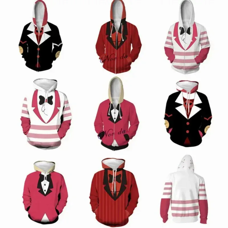 2025 Halloween Cosplay Movie TV Hazbin Hotel Costume Alastor Mimzy Dust Angel Cosplay Anime Hoodie Sweatshirt Jacket Coat Men
2025 Halloween Cosplay Movie TV Hazbin Hotel Costume Alastor Mimzy Dust Angel Cosplay Anime Hoodie Sweatshirt Jacket Coat Men