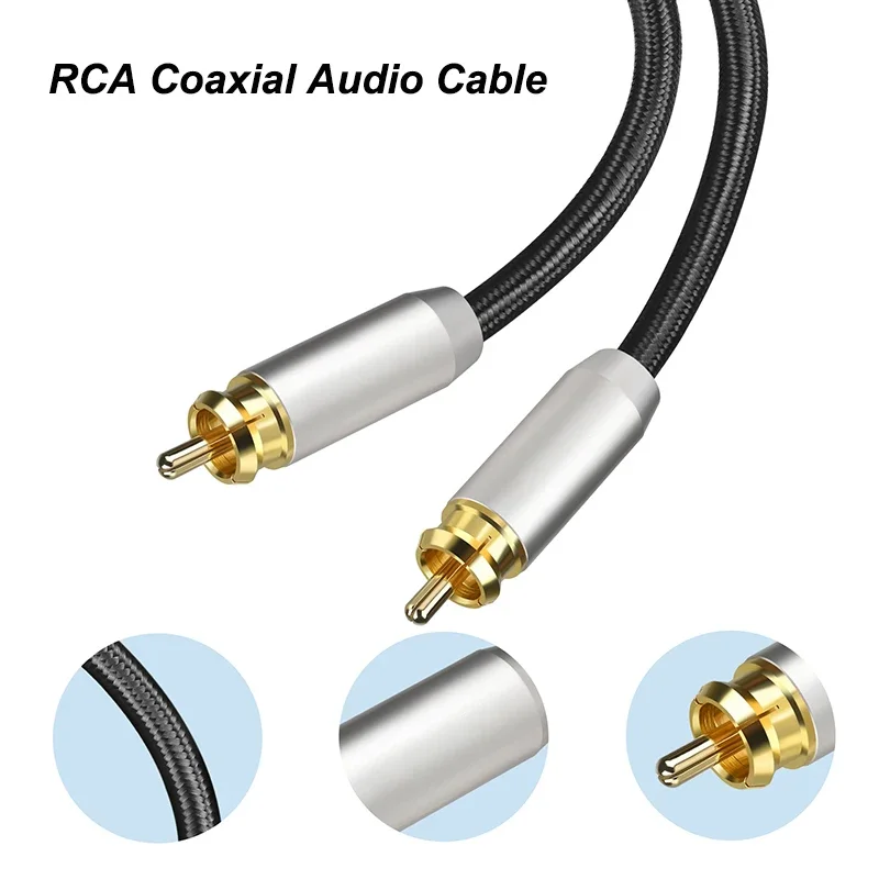 Hifi Coaxial RCA to RCA Stereo Digital Audio Cable Male to Male Cord RCA Video Cable for AV TV Amplifier Speaker Subwoofer Line
Hifi Coaxial RCA to RCA Stereo Digital Audio Cable Male to Male Cord RCA Video Cable for AV TV Amplifier Speaker Subwoofer Line