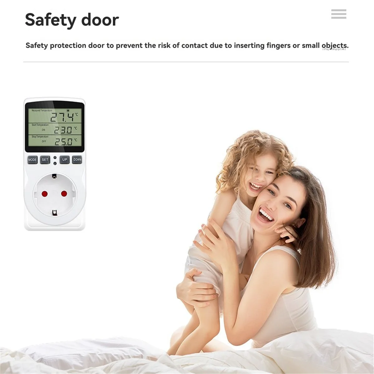 SSR Intelligent Digital Temperature Controller EU Switch Socket 16(2)A 230V- Max.3680W LCD Display
SSR Intelligent Digital Temperature Controller EU Switch Socket 16(2)A 230V- Max.3680W LCD Display