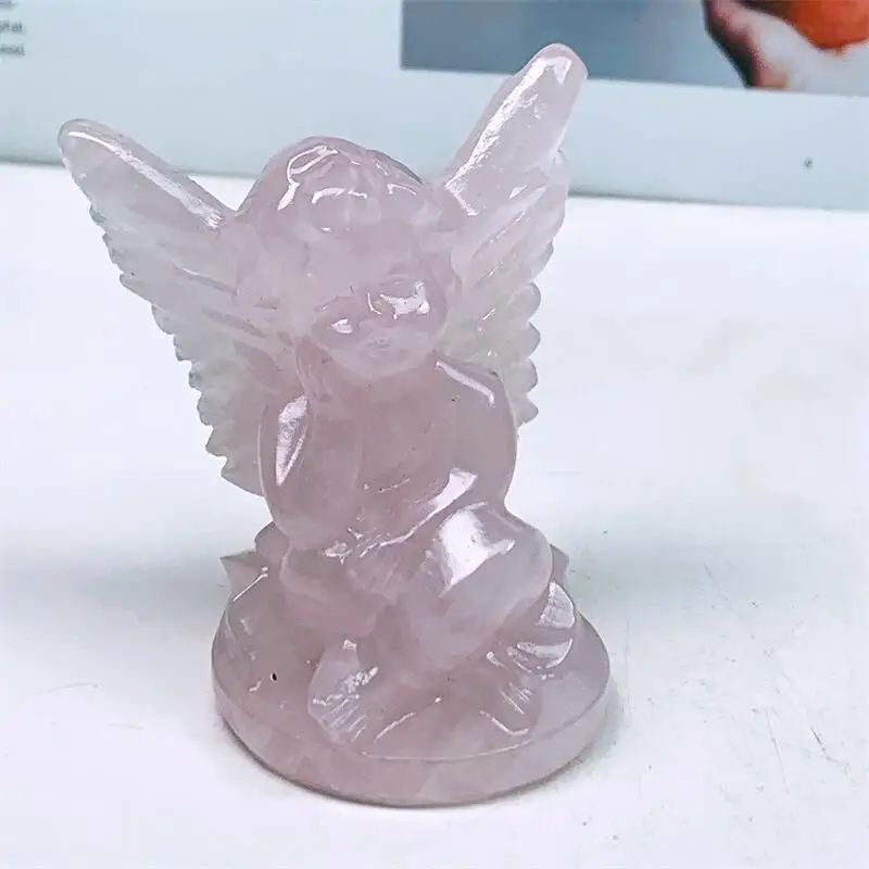 Natural Rose Quartz Angel Carving Healing Fengshui Figurine Classic Charm Room Jewelry Holiday Gift 1pcs
Natural Rose Quartz Angel Carving Healing Fengshui Figurine Classic Charm Room Jewelry Holiday Gift 1pcs