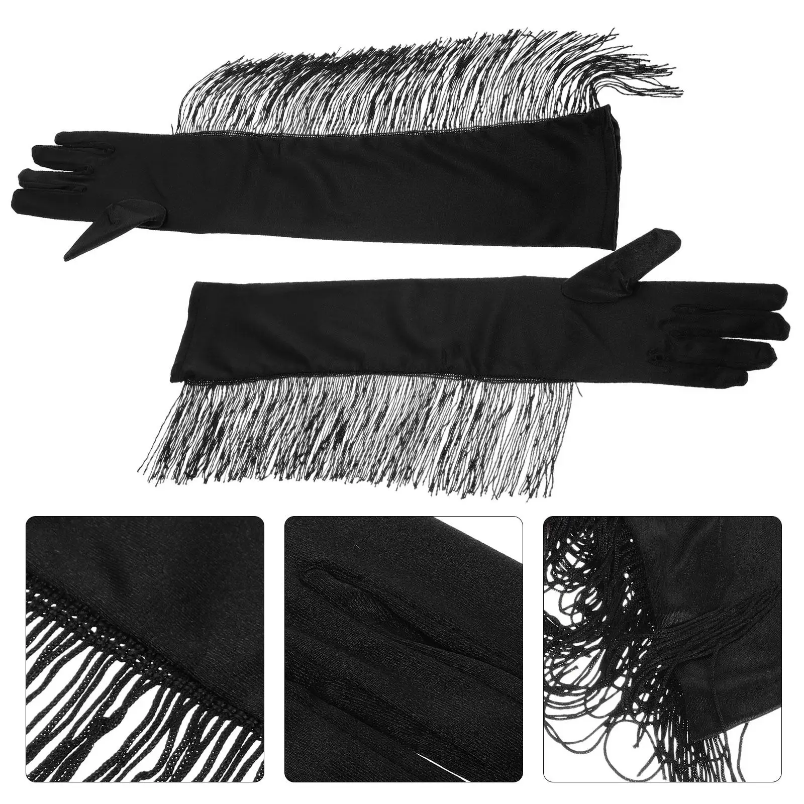 1Pair Elegant Vintage 1920S Long Satin Gloves with Tassels for Women Latin Dance Wedding Cosplay Masquerade Opera Retro Elbow
1Pair Elegant Vintage 1920S Long Satin Gloves with Tassels for Women Latin Dance Wedding Cosplay Masquerade Opera Retro Elbow