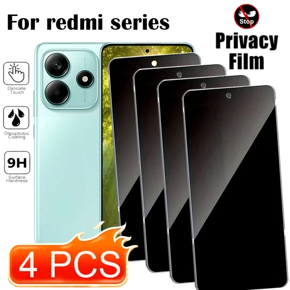 4Pcs Anti Spy Tempered Glass for Redmi Note 15 Pro 5G 14 13 12 11 Pro 14S 12S 11S Screen Protector for Redmi 15C 14C 13C 12C 10A
4Pcs Anti Spy Tempered Glass for Redmi Note 15 Pro 5G 14 13 12 11 Pro 14S 12S 11S Screen Protector for Redmi 15C 14C 13C 12C 10A