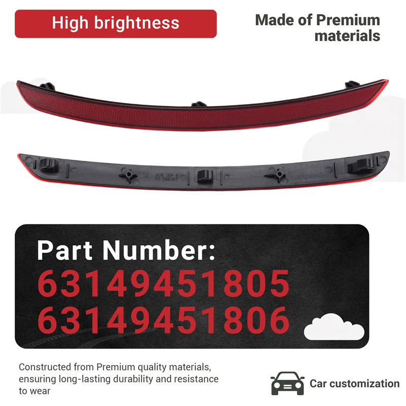 Car Right Reflective Left Light Width Light Sheet Rear Bumper Side Light 63149451805 63149451806 For BMW I3 G20-Boom
Car Right Reflective Left Light Width Light Sheet Rear Bumper Side Light 63149451805 63149451806 For BMW I3 G20-Boom