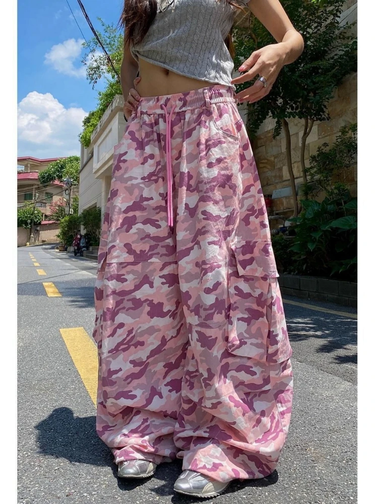 Summer New Pink Curved-Leg Pants Print Cargo Pants Women Wide-Leg Pants American Jazz Streetwear Y2k Sweatpants Joggers
Summer New Pink Curved-Leg Pants Print Cargo Pants Women Wide-Leg Pants American Jazz Streetwear Y2k Sweatpants Joggers
