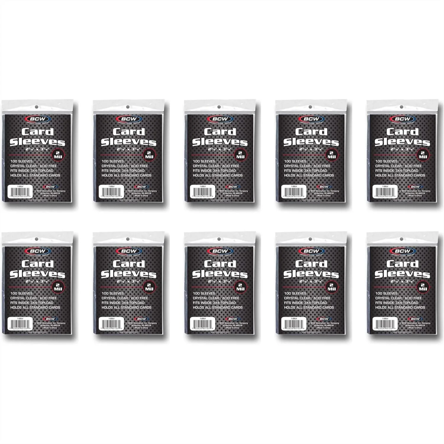 1000 Clear Trading Card Sleeves 2 5/8 x 3 5/8 for Baseball Sports Cards Protector with 10 Packs of 100
1000 Clear Trading Card Sleeves 2 5/8 x 3 5/8 for Baseball Sports Cards Protector with 10 Packs of 100