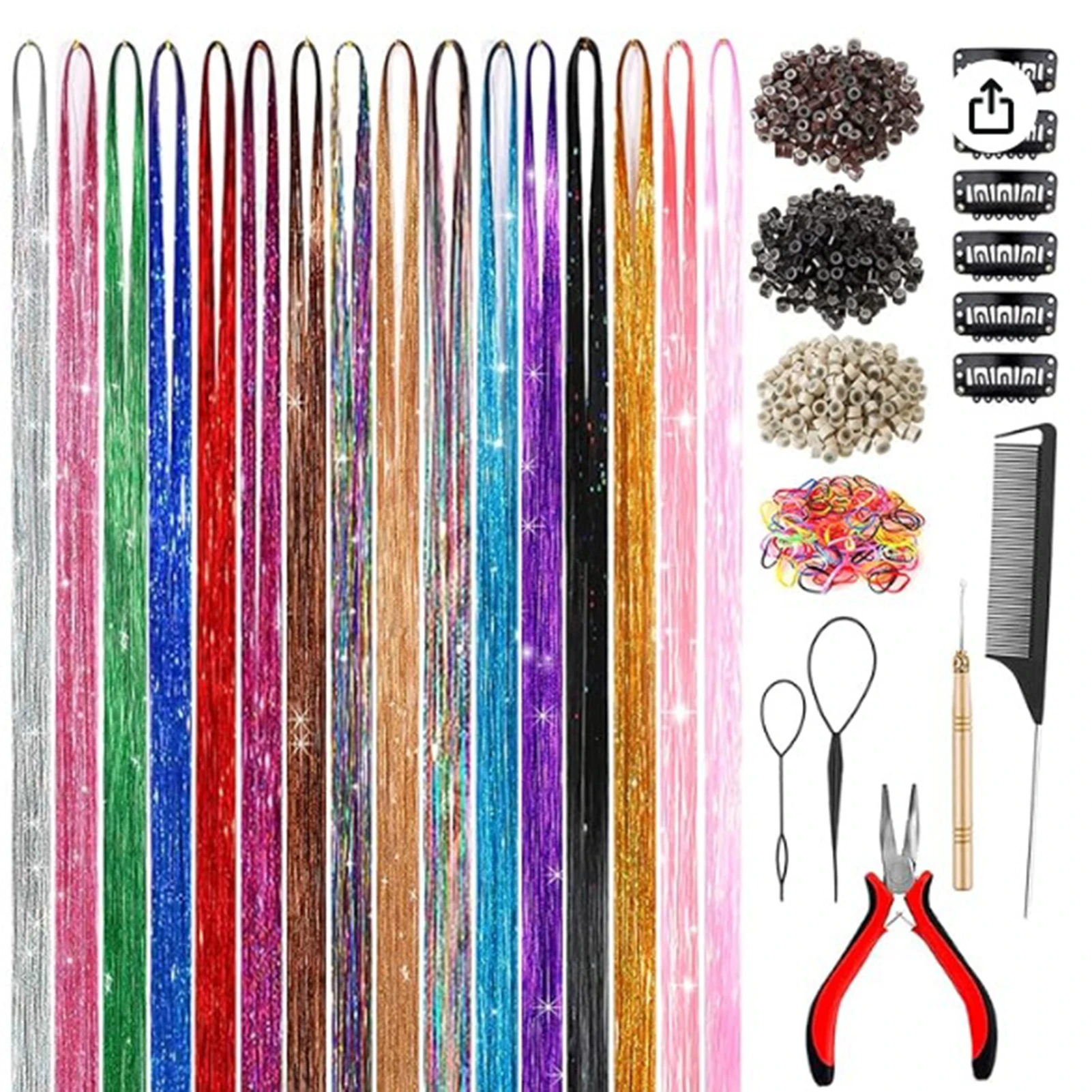 Synthetic Fiber Hair Tinsel for Party Girls Rainbow Colorful Braiding Strands DIY Hair Accessories Festival Performance
Synthetic Fiber Hair Tinsel for Party Girls Rainbow Colorful Braiding Strands DIY Hair Accessories Festival Performance
