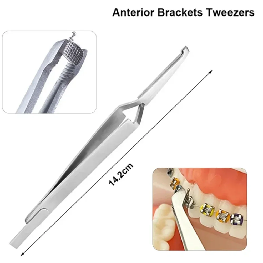 1pcs Dental Bracket Tweezers Reverse Action Serrated Dentistry Instruments Stainless Steel Dental Orthodontic Tools
1pcs Dental Bracket Tweezers Reverse Action Serrated Dentistry Instruments Stainless Steel Dental Orthodontic Tools