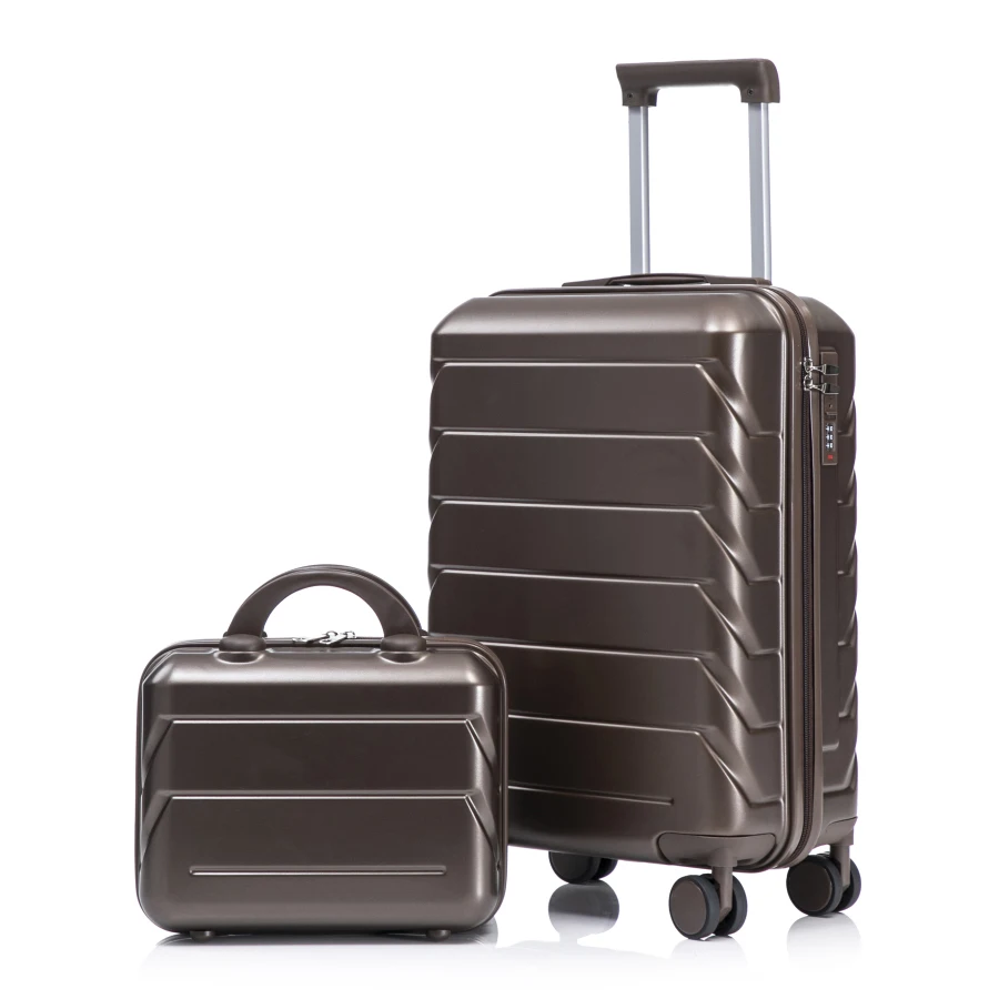 14/20 2 pcs/set ABS spinner wheel luggage set with combination lock, includes 14 brown cosmetic case for travel
14/20 2 pcs/set ABS spinner wheel luggage set with combination lock, includes 14 brown cosmetic case for travel