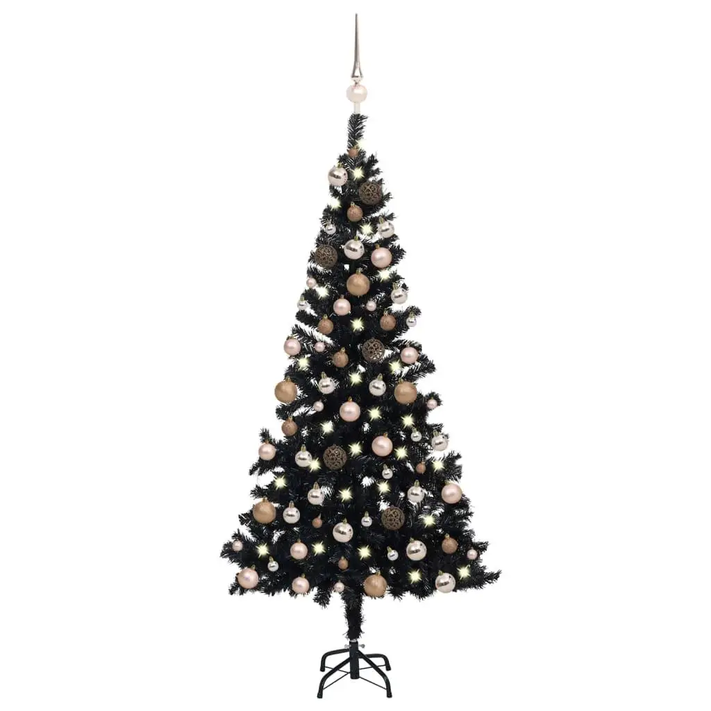 Prelit Black Artificial Christmas Tree with Ball Ornaments 59 Inch PVC Holiday Home Decoration
Prelit Black Artificial Christmas Tree with Ball Ornaments 59 Inch PVC Holiday Home Decoration