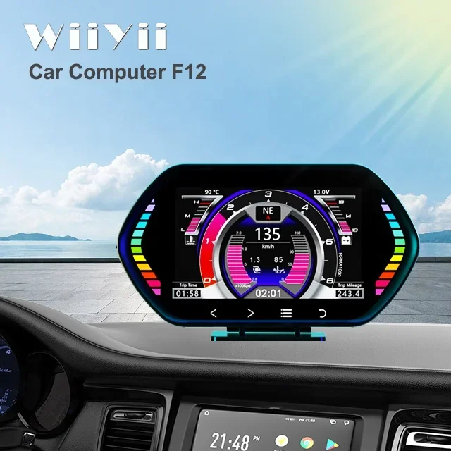 2023 F12 HUD Head-Up Display OBD+GPS+Slope meter Display Car Digital Speedometer IPS Oil Temp Speed For Vehicle
2023 F12 HUD Head-Up Display OBD+GPS+Slope meter Display Car Digital Speedometer IPS Oil Temp Speed For Vehicle