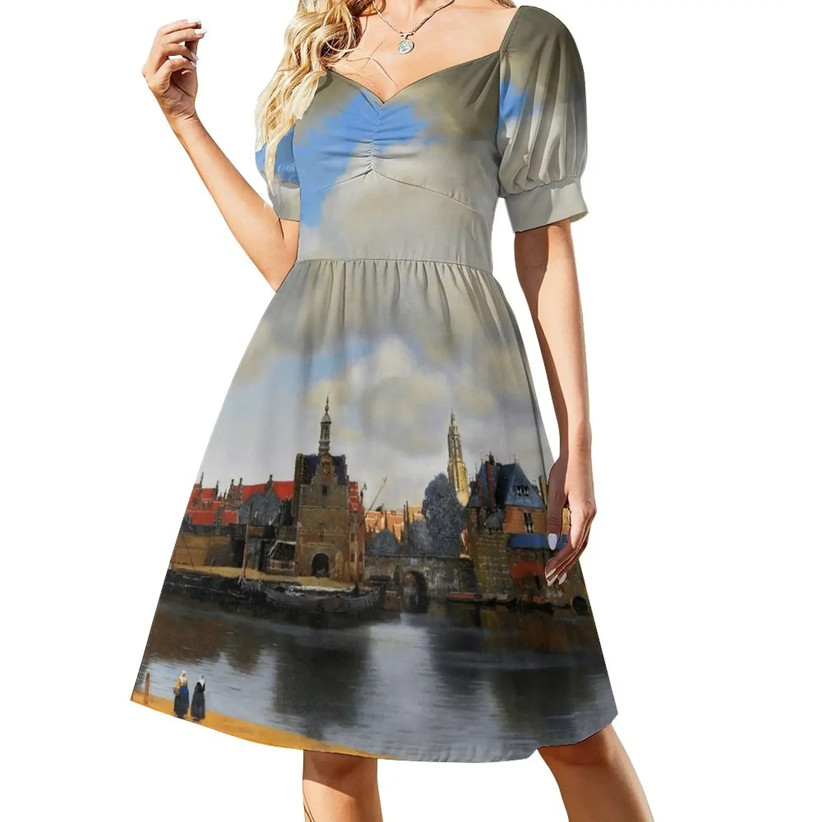Johannes Vermeer-View of Delft Short-Sleeved Dress summer dress korean women Women's evening dress summer clothes for women
Johannes Vermeer-View of Delft Short-Sleeved Dress summer dress korean women Women's evening dress summer clothes for women