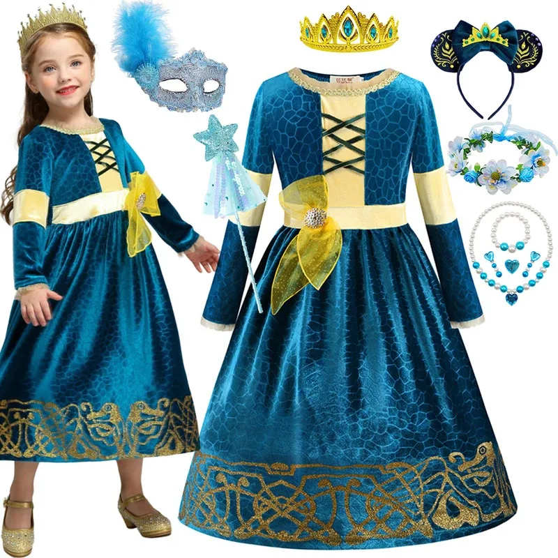Merida Dress Girl Brave Cartoon Cosplay Costume Children Fantasy Princess Theme Party Fancy Clothes Long Sleeve Velvet Outfits
Merida Dress Girl Brave Cartoon Cosplay Costume Children Fantasy Princess Theme Party Fancy Clothes Long Sleeve Velvet Outfits